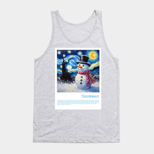 Smile Snowman in starry night Tank Top